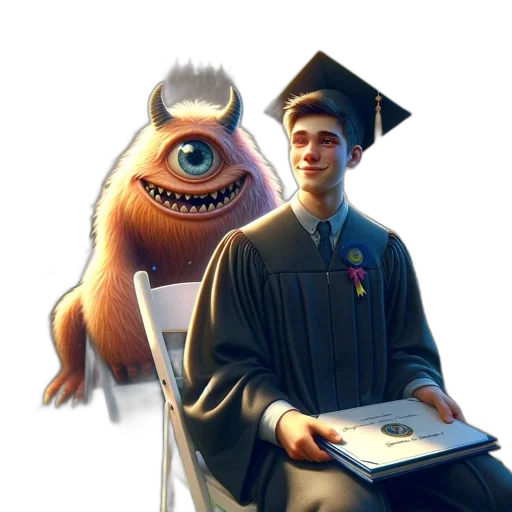 staff, creature, robot, 3d render transparent PNG cut-out