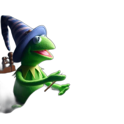 hat, dragon, staff, creature transparent PNG cut-out