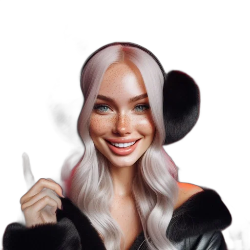 face, jacket, hat, staff transparent PNG cut-out