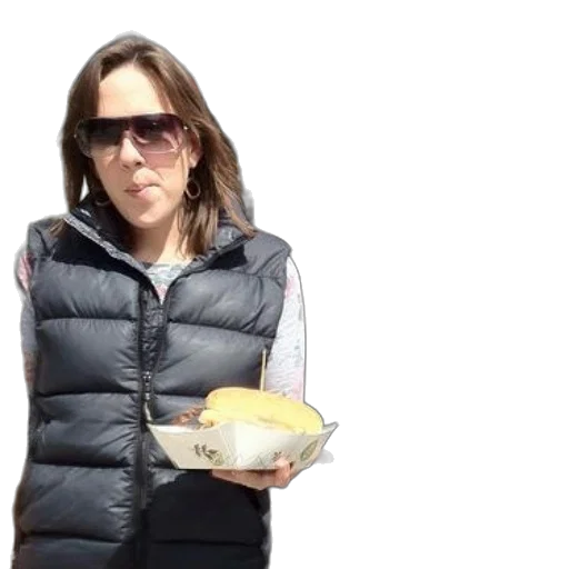 jacket, food, face, woman transparent PNG cut-out