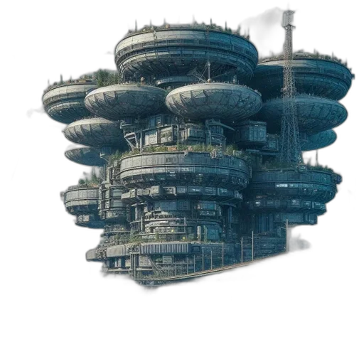 building, robot, weapon, hat transparent PNG cut-out