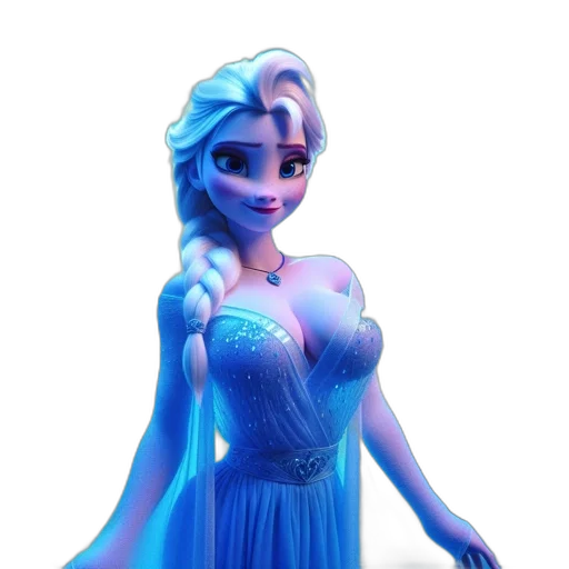 dress, crown, 3d render, concept art transparent PNG cut-out