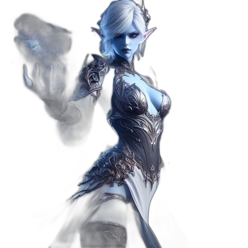 dress, staff, concept art, fantasy art transparent PNG cut-out