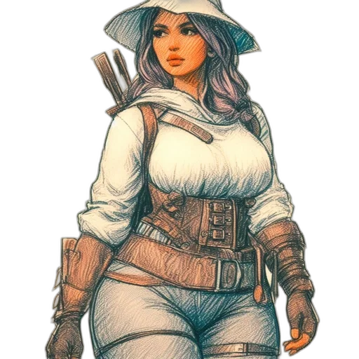 staff, jacket, weapon, fantasy art transparent PNG cut-out
