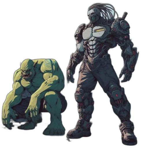 creature, concept art, comic book art, pixel art transparent PNG cut-out