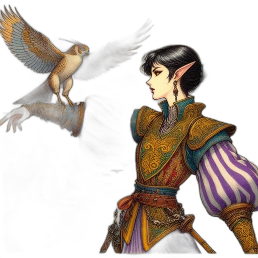 fantasy art, concept art, pixel art, 3d render transparent PNG cut-out