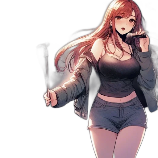 jacket, dress, weapon, staff transparent PNG cut-out