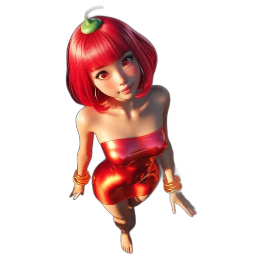 dress, jewelry, robot, 3d render transparent PNG cut-out