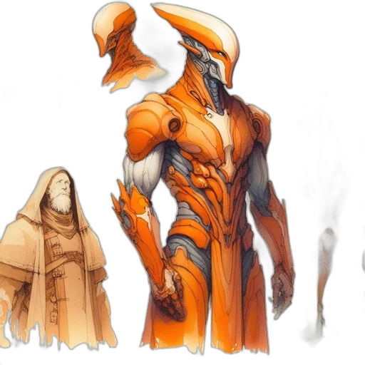 concept art, fantasy art, comic book art, 3d render transparent PNG cut-out