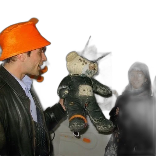 robot, jacket, hat, creature transparent PNG cut-out
