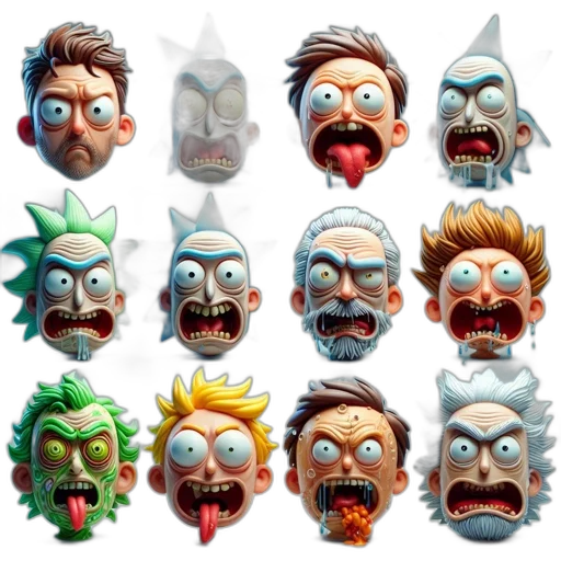 mask, concept art, 3d render, cartoon transparent PNG cut-out