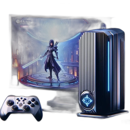 concept art, 3d render, futuristic, gamer transparent PNG cut-out