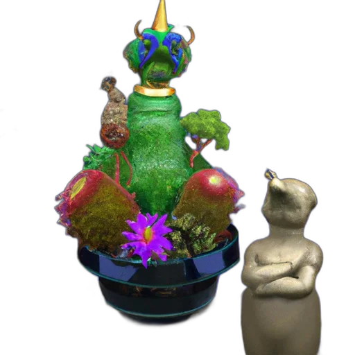 crown, staff, bottle, 3d render transparent PNG cut-out