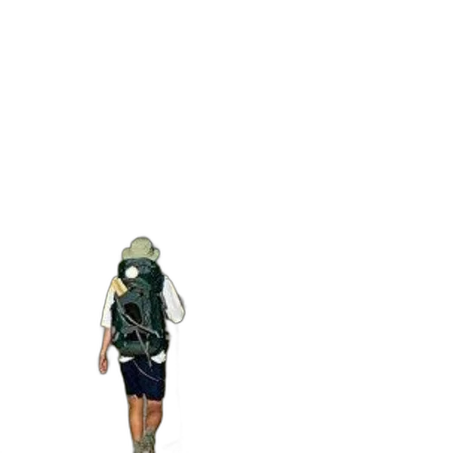 jacket, hat, umbrella, staff transparent PNG cut-out