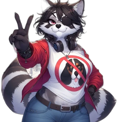jacket, staff, animal, weapon transparent PNG cut-out
