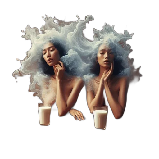 hair, crown, vaporwave, fantasy art transparent PNG cut-out