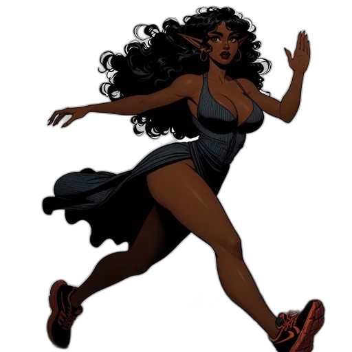 dress, comic book art, concept art, cartoon transparent PNG cut-out