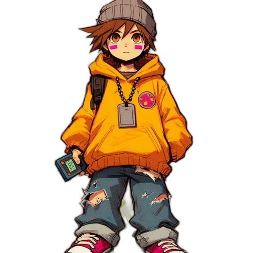 jacket, staff, pixel art, concept art transparent PNG cut-out