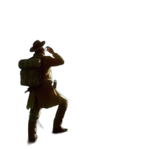 hat, weapon, jacket, staff transparent PNG cut-out