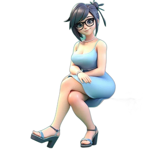 dress, staff, robot, jewelry transparent PNG cut-out