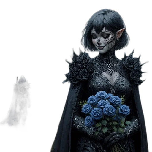 dress, concept art, fantasy art, comic book art transparent PNG cut-out
