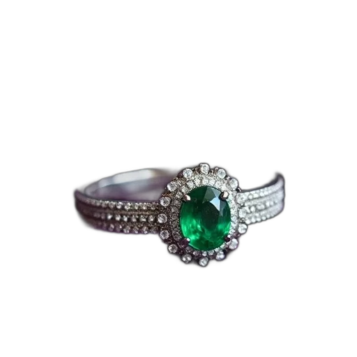 jewelry, crown, green, silver transparent PNG cut-out