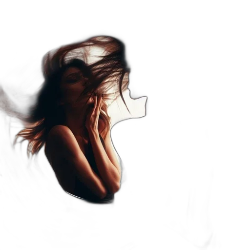 hair, face, mask, dress transparent PNG cut-out