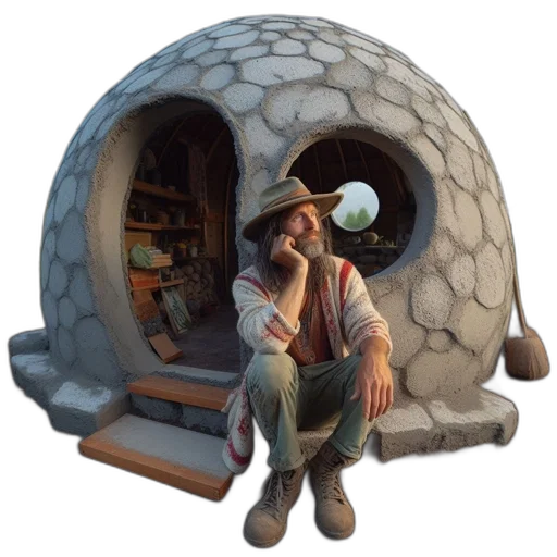 hat, furniture, 3d render, concept art transparent PNG cut-out