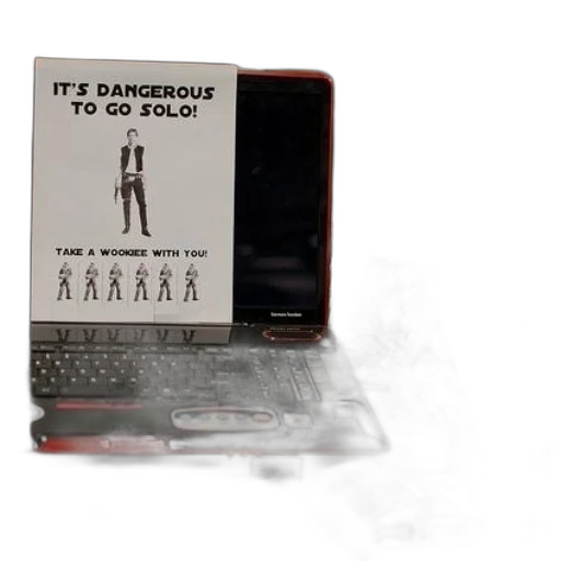 robot, staff, concept art, laptop transparent PNG cut-out