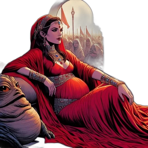 comic book art, concept art, fantasy art, red transparent PNG cut-out