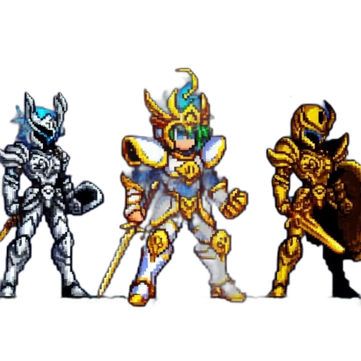 staff, robot, pixel art, concept art transparent PNG cut-out