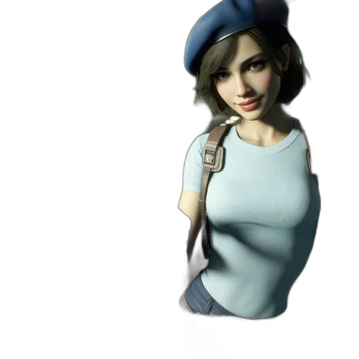 dress, hat, 3d render, concept art transparent PNG cut-out