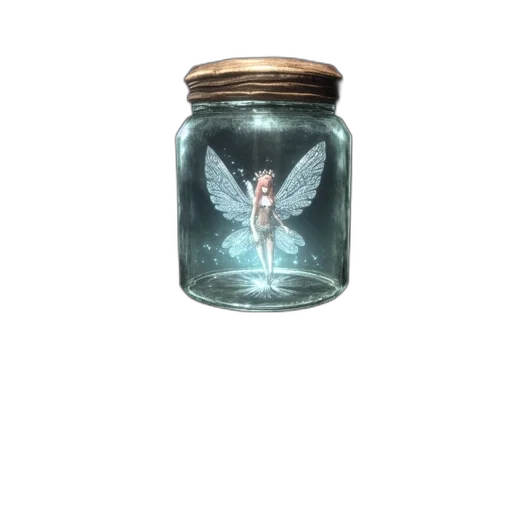 bottle, jewelry, crown, creature transparent PNG cut-out