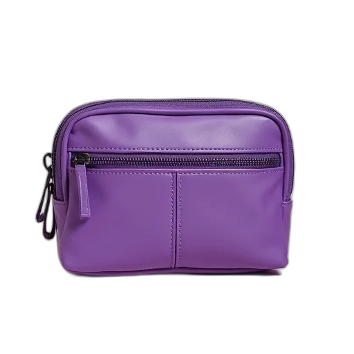 small, purple, zipped, travel transparent PNG cut-out