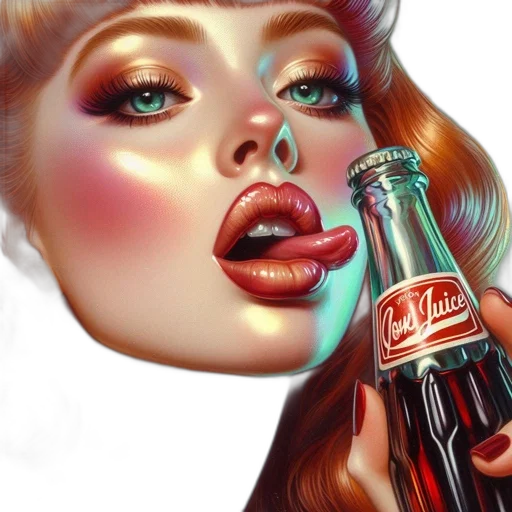 bottle, photorealistic, oil painting, comic book art transparent PNG cut-out