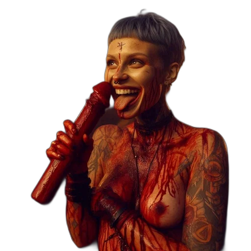 concept art, photorealistic, heavily, tattooed transparent PNG cut-out