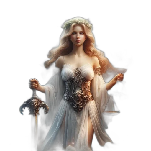 dress, jewelry, crown, fantasy art transparent PNG cut-out