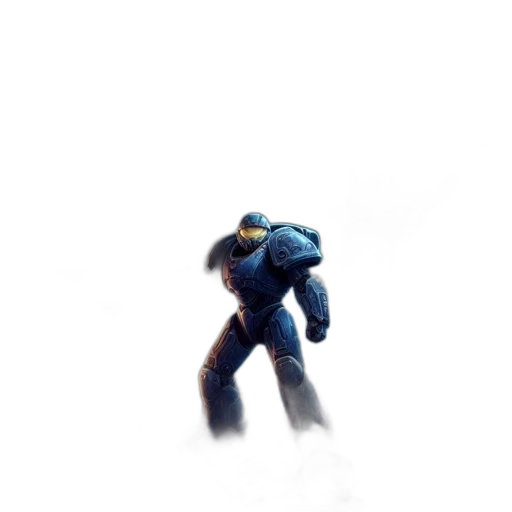 robot, creature, weapon, staff transparent PNG cut-out