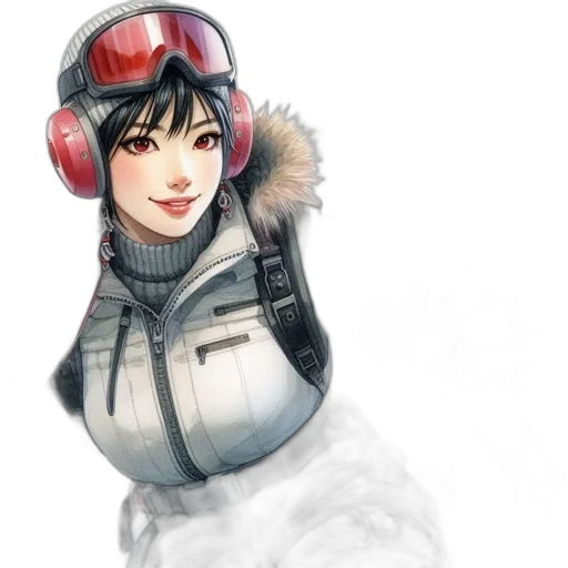 robot, jacket, face, concept art transparent PNG cut-out
