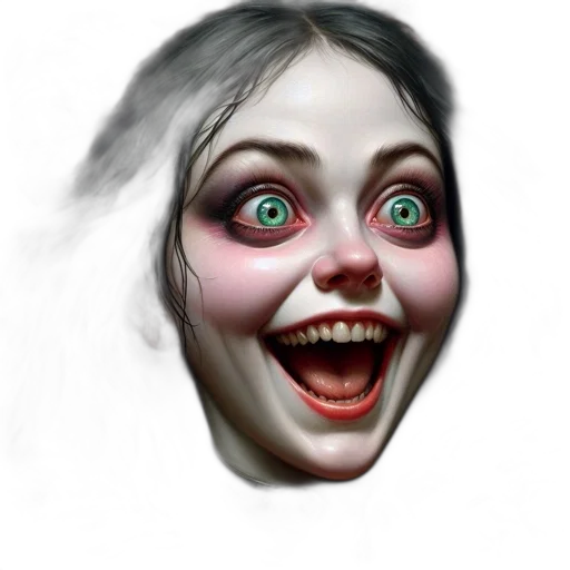 face, mask, creature, photorealistic transparent PNG cut-out