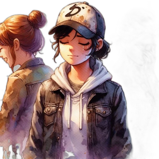 jacket, concept art, watercolor, comic book art transparent PNG cut-out