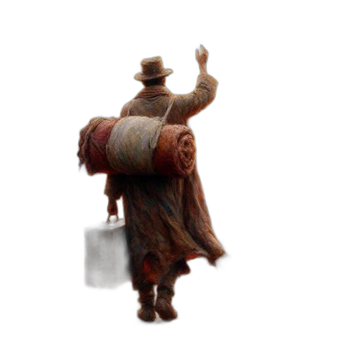 hat, staff, robot, weapon transparent PNG cut-out