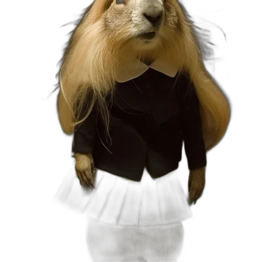 animal, dress, hair, staff transparent PNG cut-out