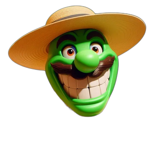 hat, mask, face, staff transparent PNG cut-out