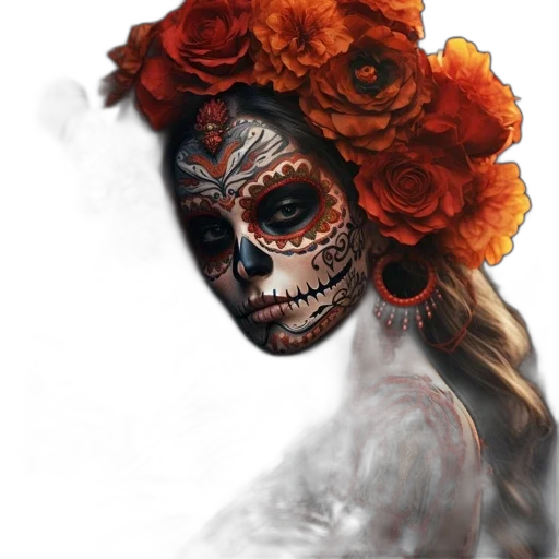 mask, face, flower, crown transparent PNG cut-out
