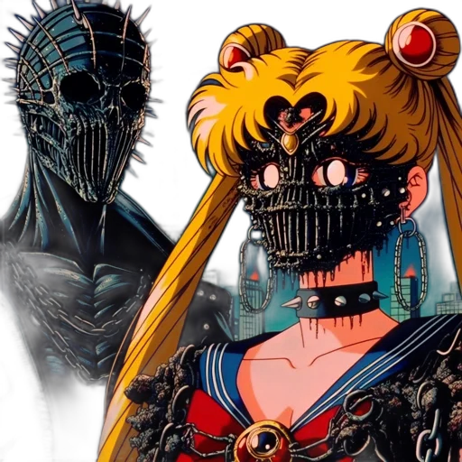 mask, cyberpunk, concept art, comic book art transparent PNG cut-out