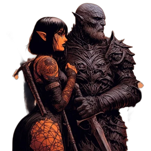 comic book art, fantasy art, concept art, fire transparent PNG cut-out