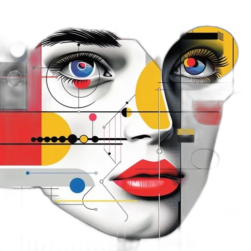 face, mask, robot, photorealistic transparent PNG cut-out