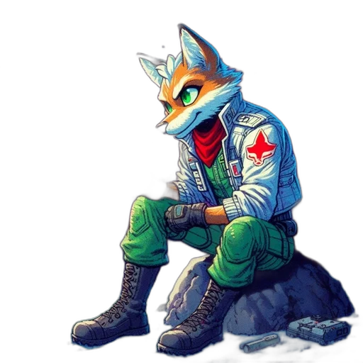 jacket, staff, robot, animal transparent PNG cut-out