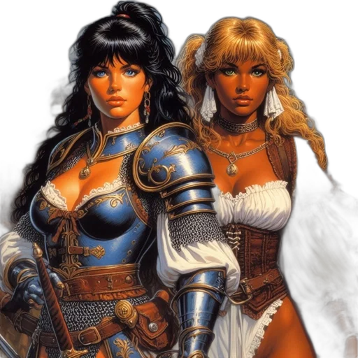 fantasy art, concept art, comic book art, photorealistic transparent PNG cut-out